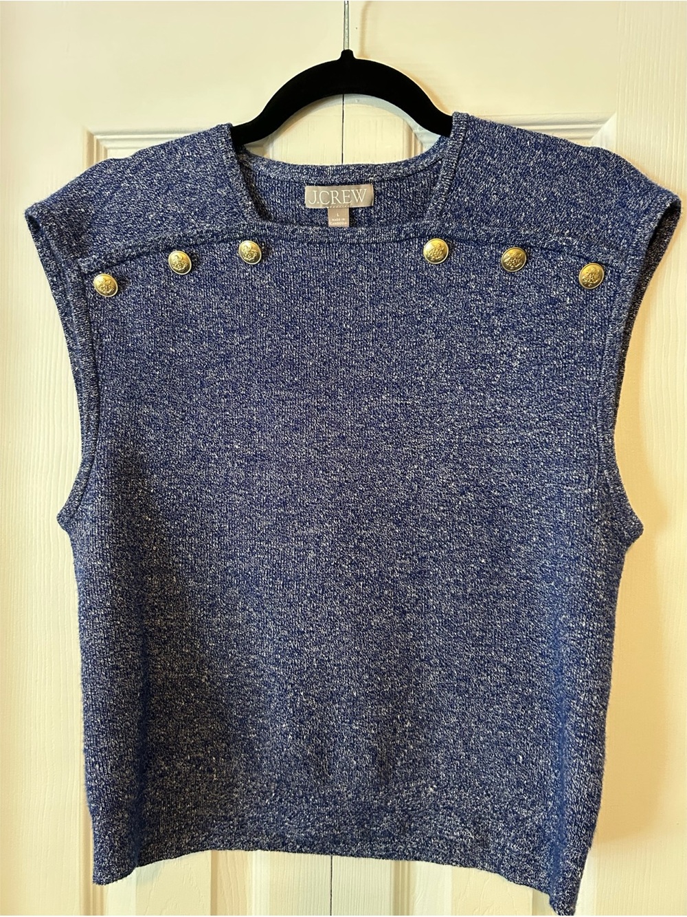 J. Crew Sweater Shell in Merino-linen blend Sz Large EUC